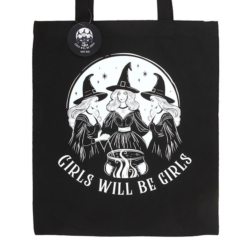 Something Different - Girls Will Be Girls Witchy Polycotton Sac Ã  main - Noir